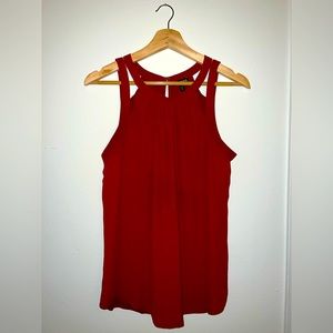 Dark Red Express Strappy Tank Top